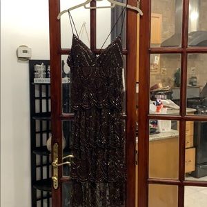Brown sequined dress